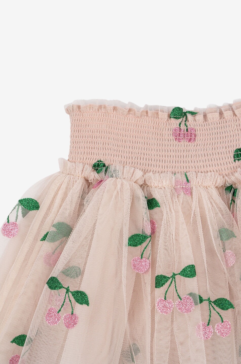 KONGES SLØJD Tullie Smock girls' tulle skirt with glitter cherry print Girl LIGHT PINK 4