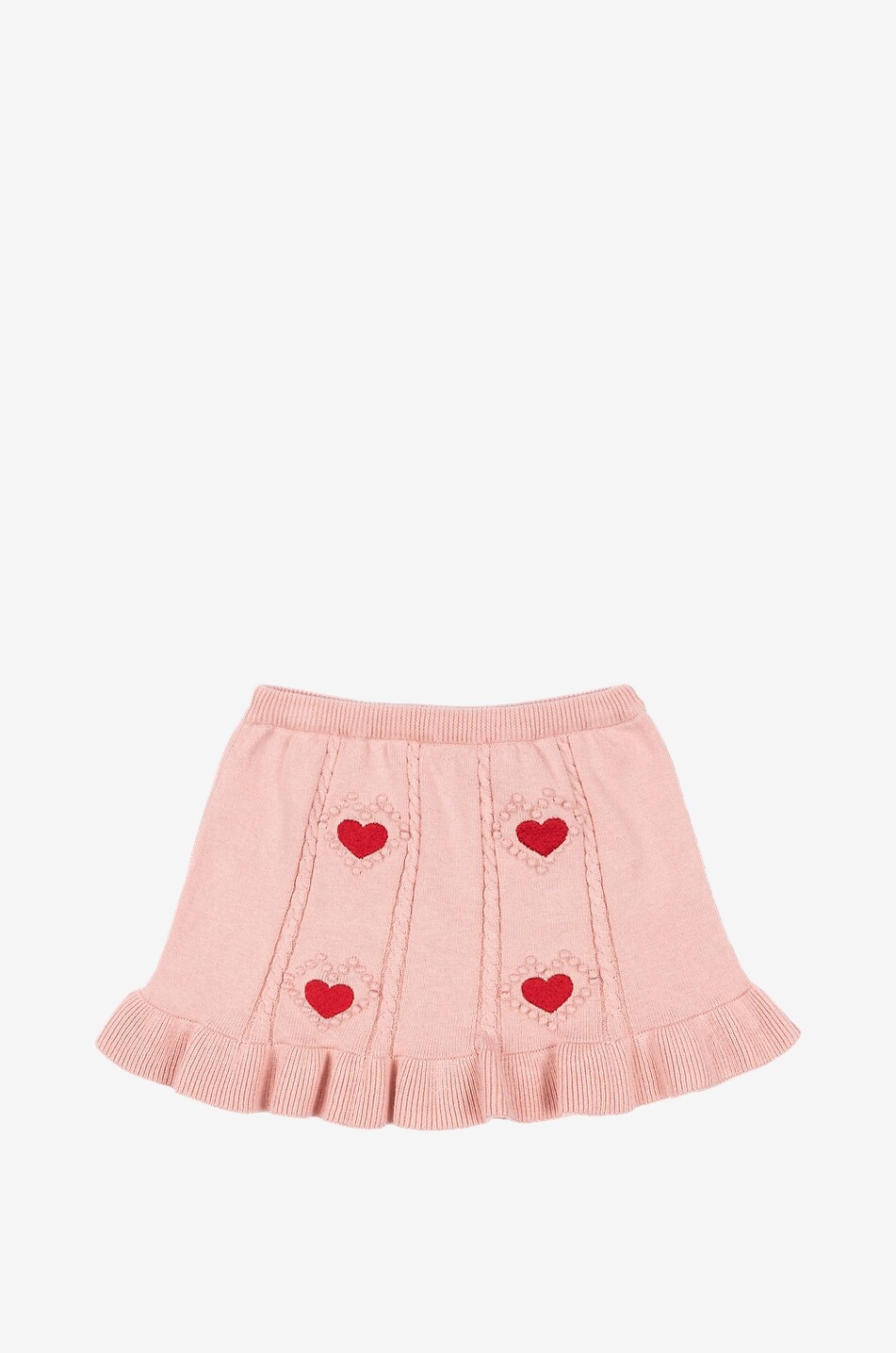 KONGES SLØJD Soleil girls' heart-patterned knit skirt Girl PINK 1