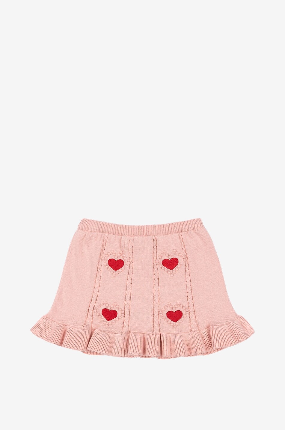 KONGES SLØJD Soleil girls' heart-patterned knit skirt Girl PINK 2