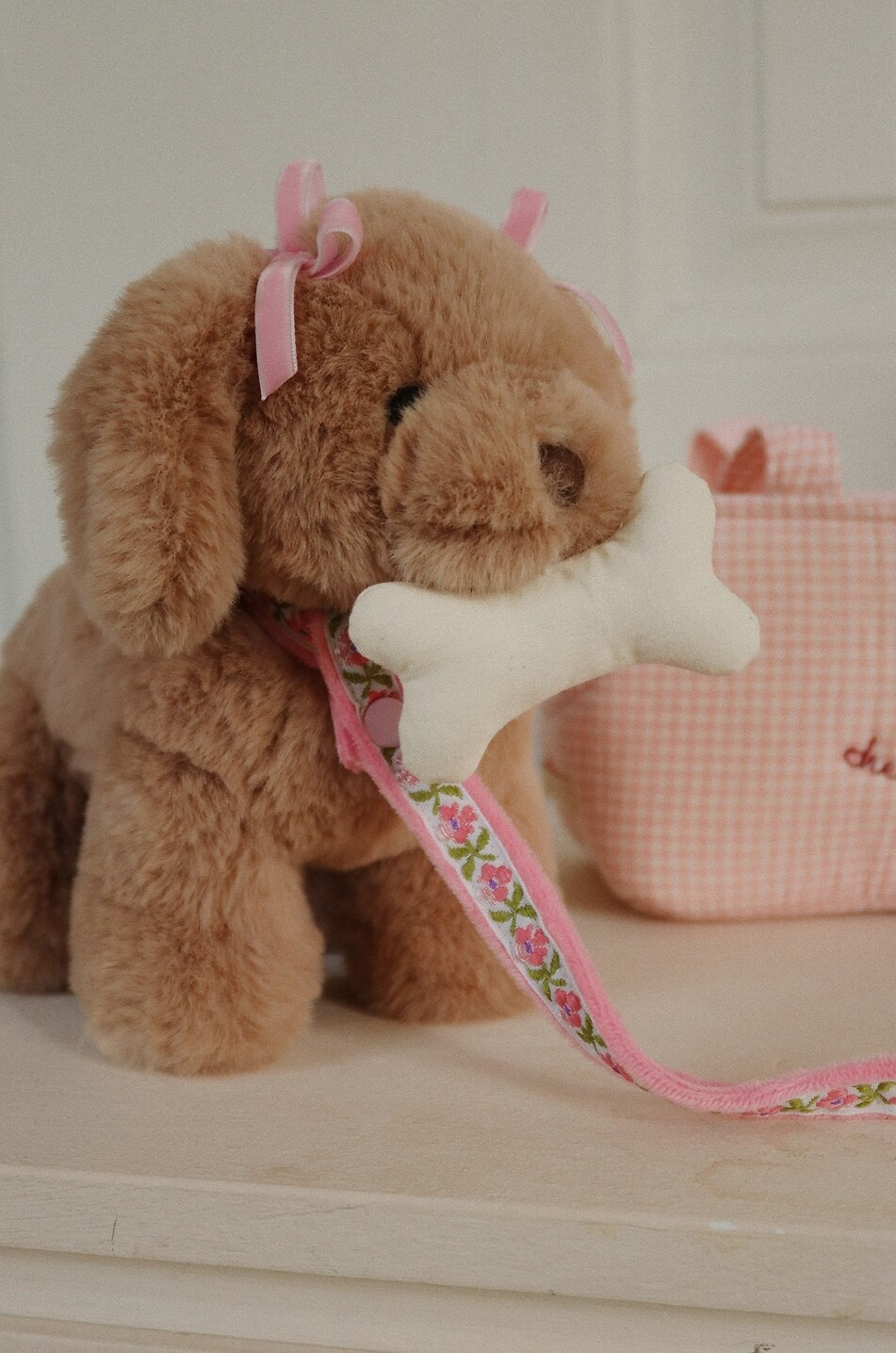 KONGES SLØJD Mädchen-Handtasche mit Welpen Maude Unisex BEIGE 3