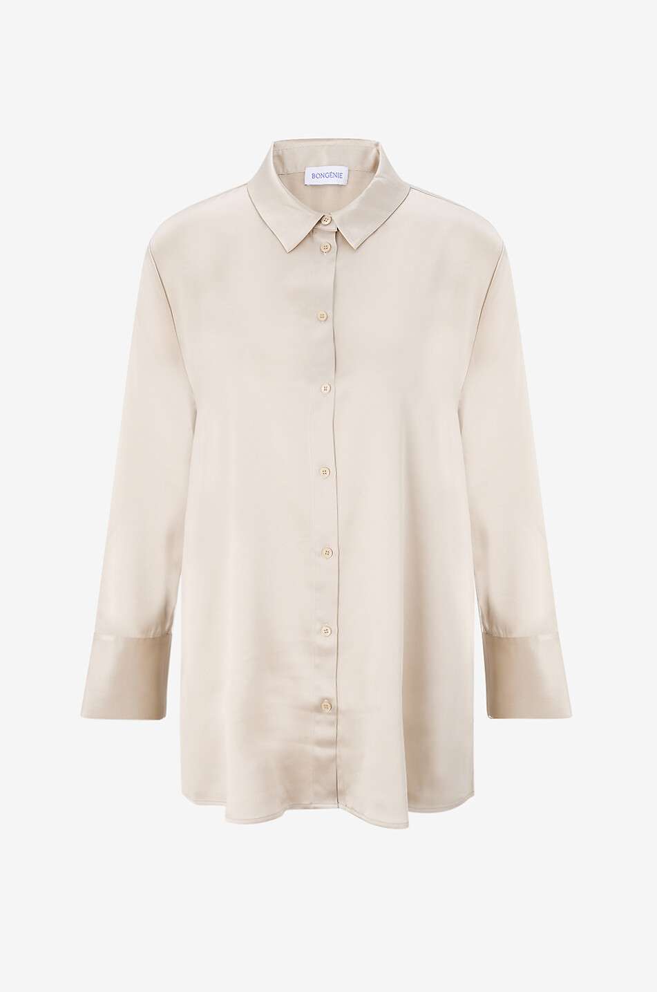 BONGENIE Long-sleeve satin shirt Women BEIGE 1