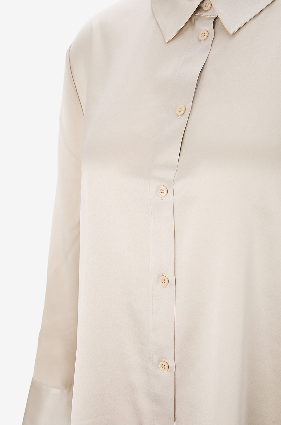 BONGENIE Long-sleeve satin shirt Women BEIGE 3