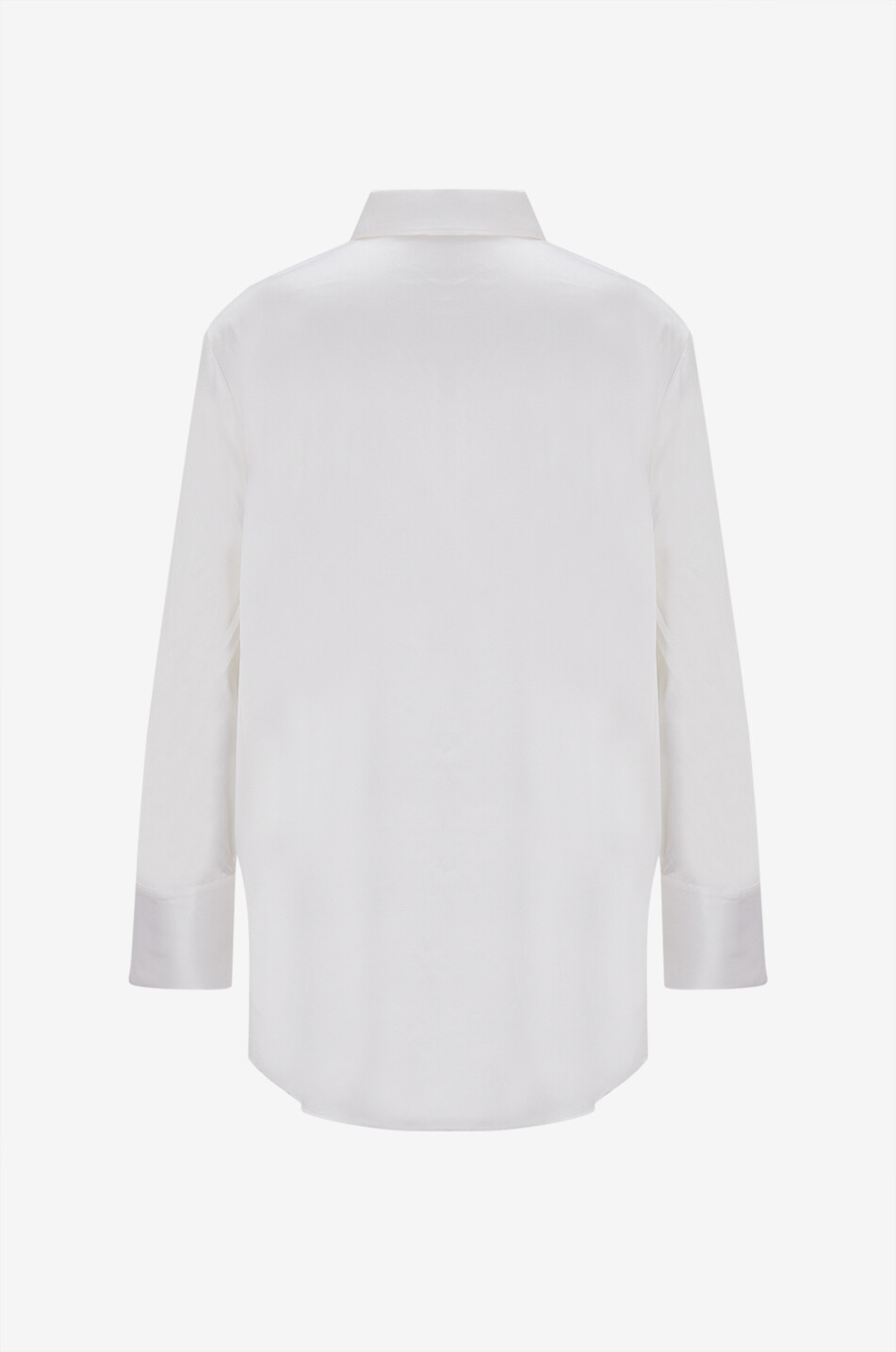 BONGENIE Langärmelige Satin-Bluse Damen WEISS 2