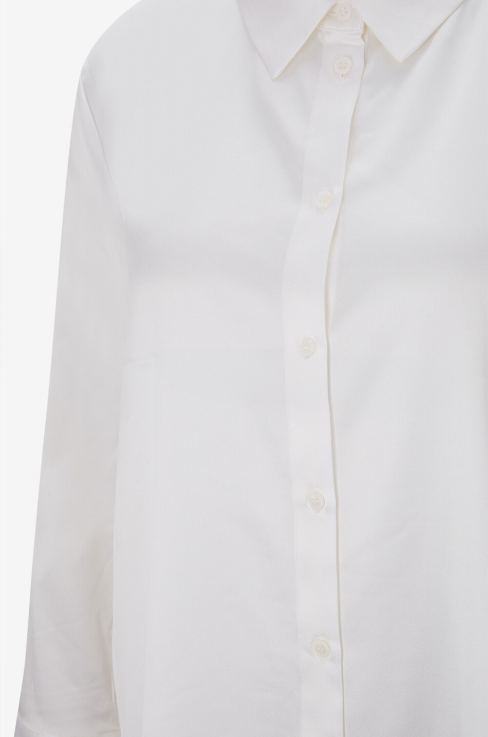 BONGENIE Langärmelige Satin-Bluse Damen WEISS 3