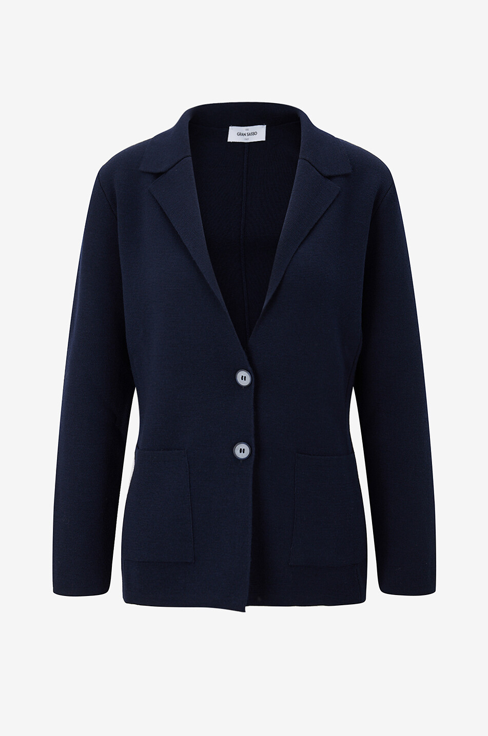 GRAN SASSO Cardigan ajusté à col revers Femme BLEU FONCE 1