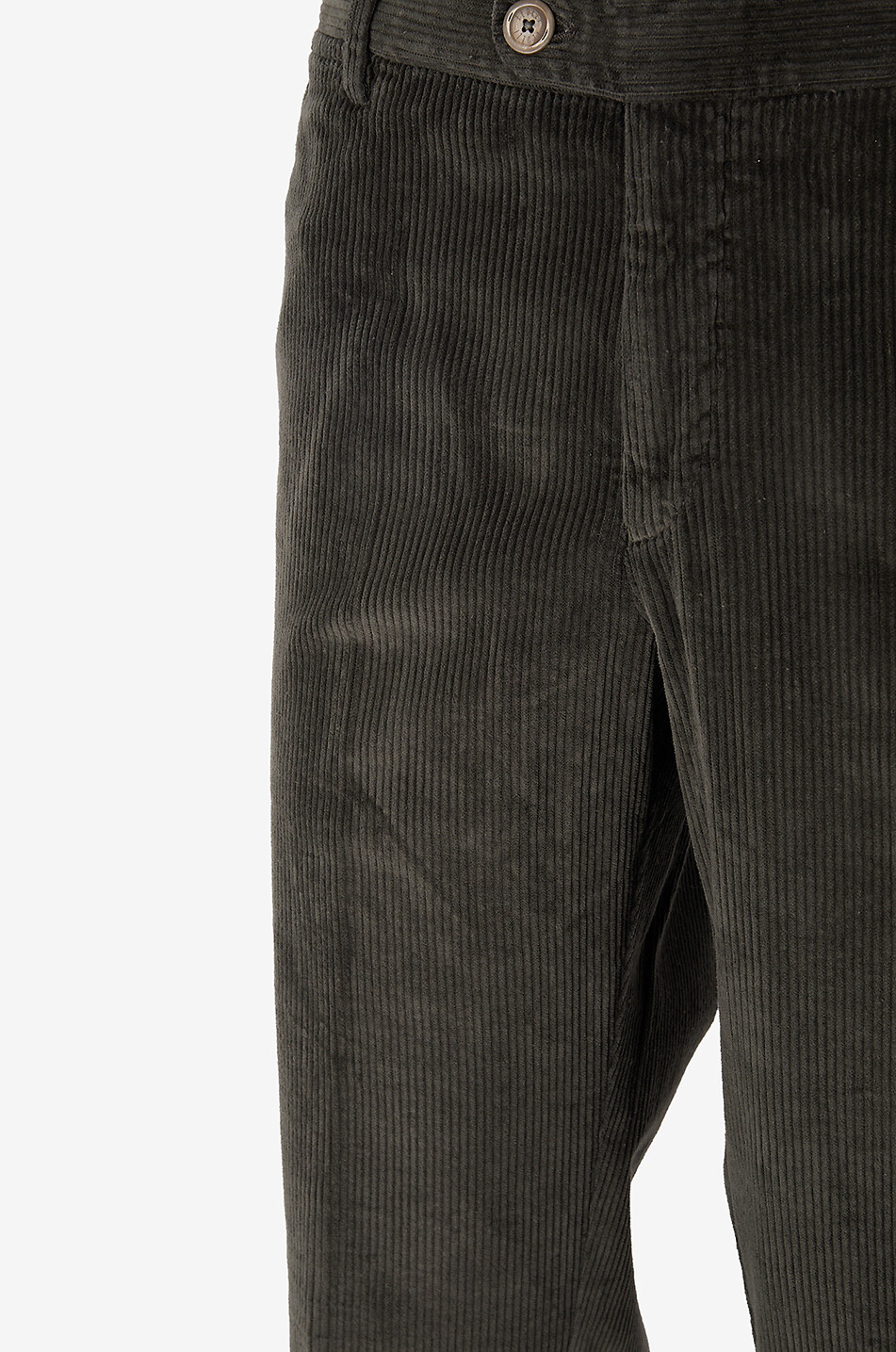 FEDELI Straight corduroy trousers Men DARK GREEN 3