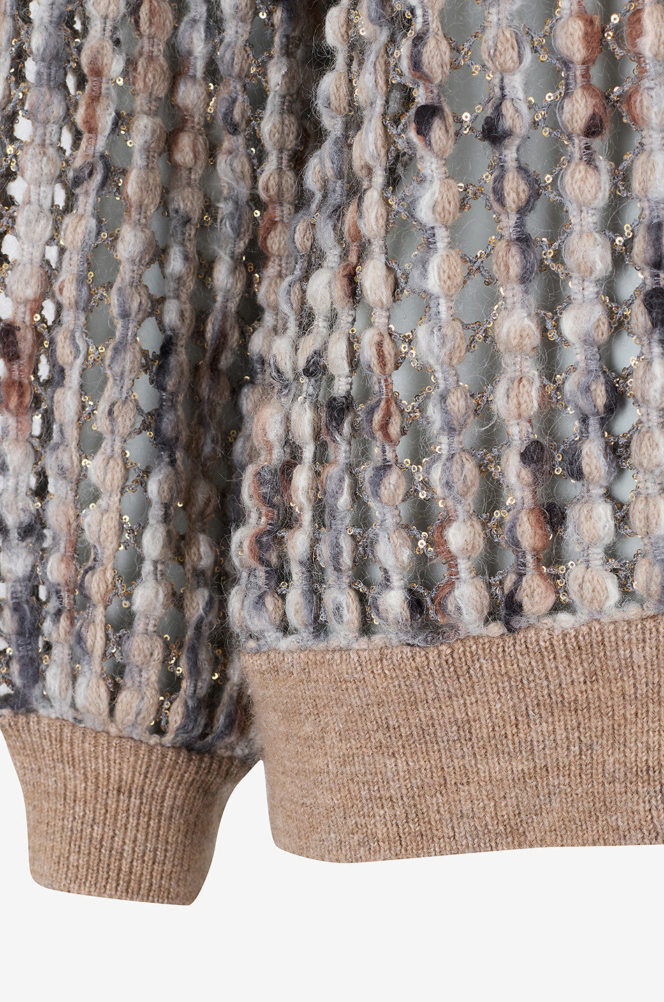 BRUNELLO CUCINELLI Cardigan zippé à capuche en cachemire mélangé Balloon Net Femme MARRON 3