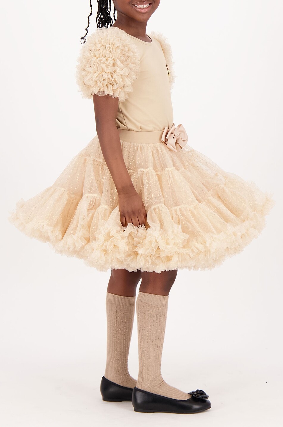 ANGEL'S FACE Pixie short tulle tutu girls' skirt Girl GOLDEN 4