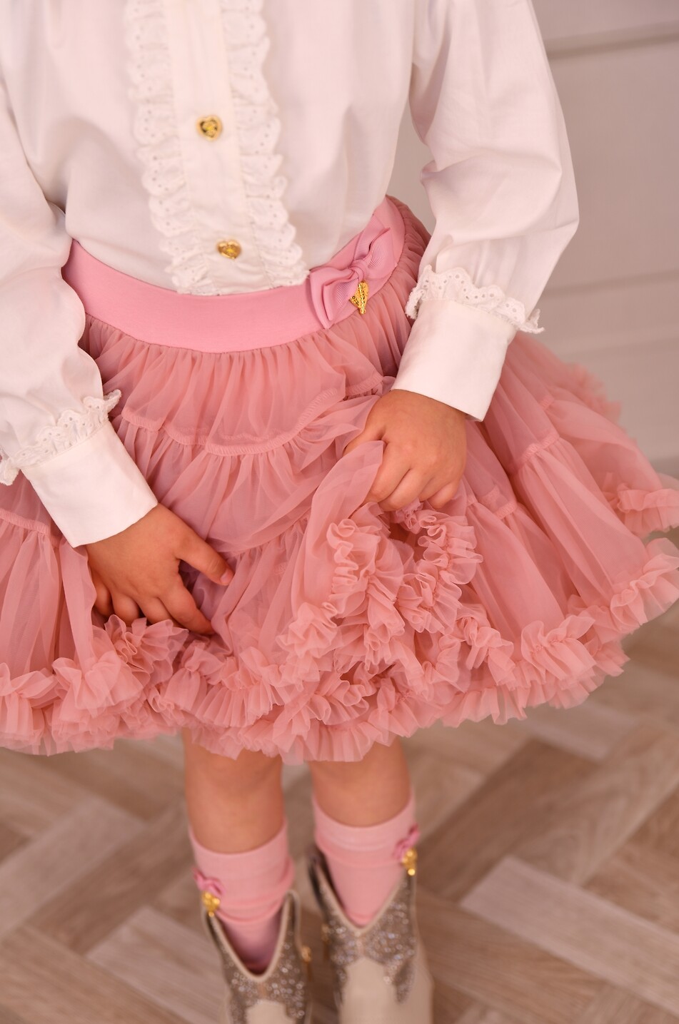 ANGEL'S FACE Pixie girls' short tulle tutu skirt Girl DARK PINK 4