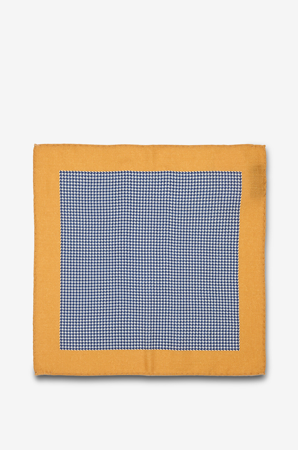 BIGI CRAVATTE Pochette en laine motif pied-de-poule Homme JAUNE MOYEN 2