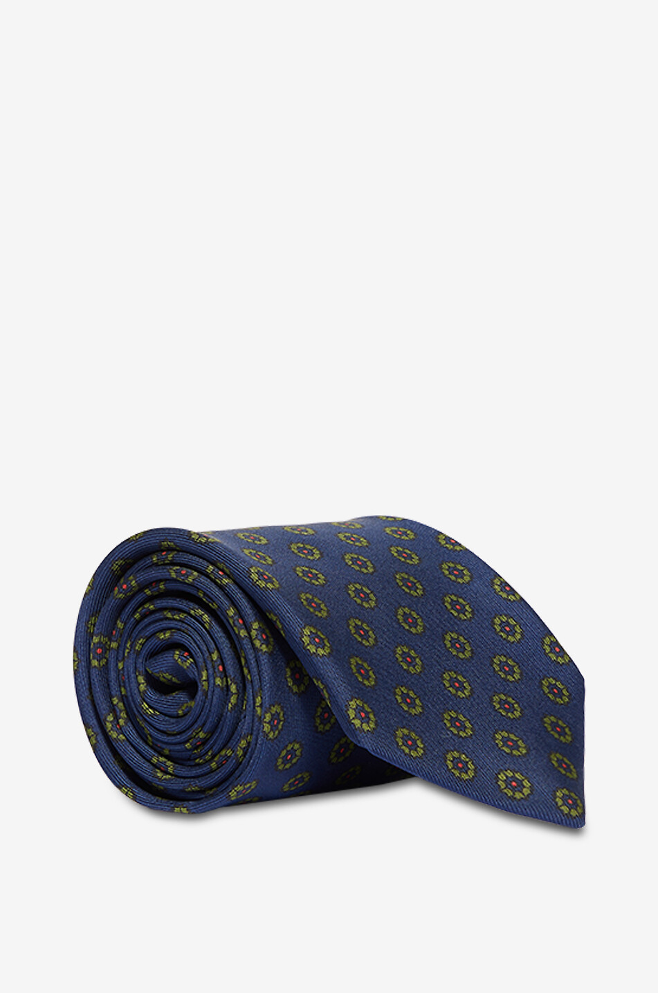 BIGI CRAVATTE Cravate en soie à motifs médaillon floraux Homme BLEU FONCE 1
