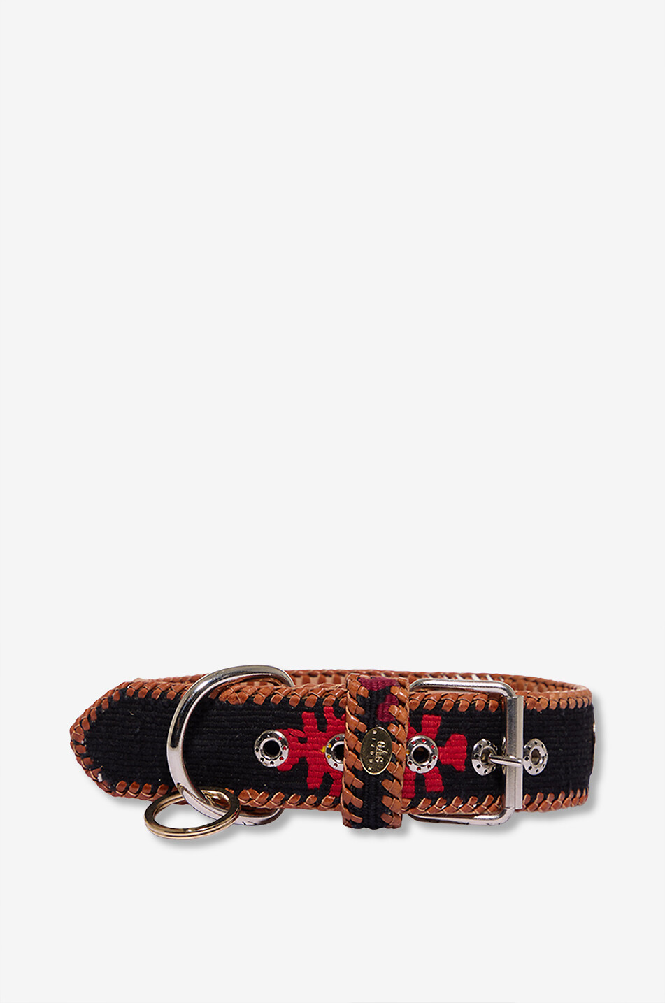 Collier pour chien en cuir et tissu Tikal