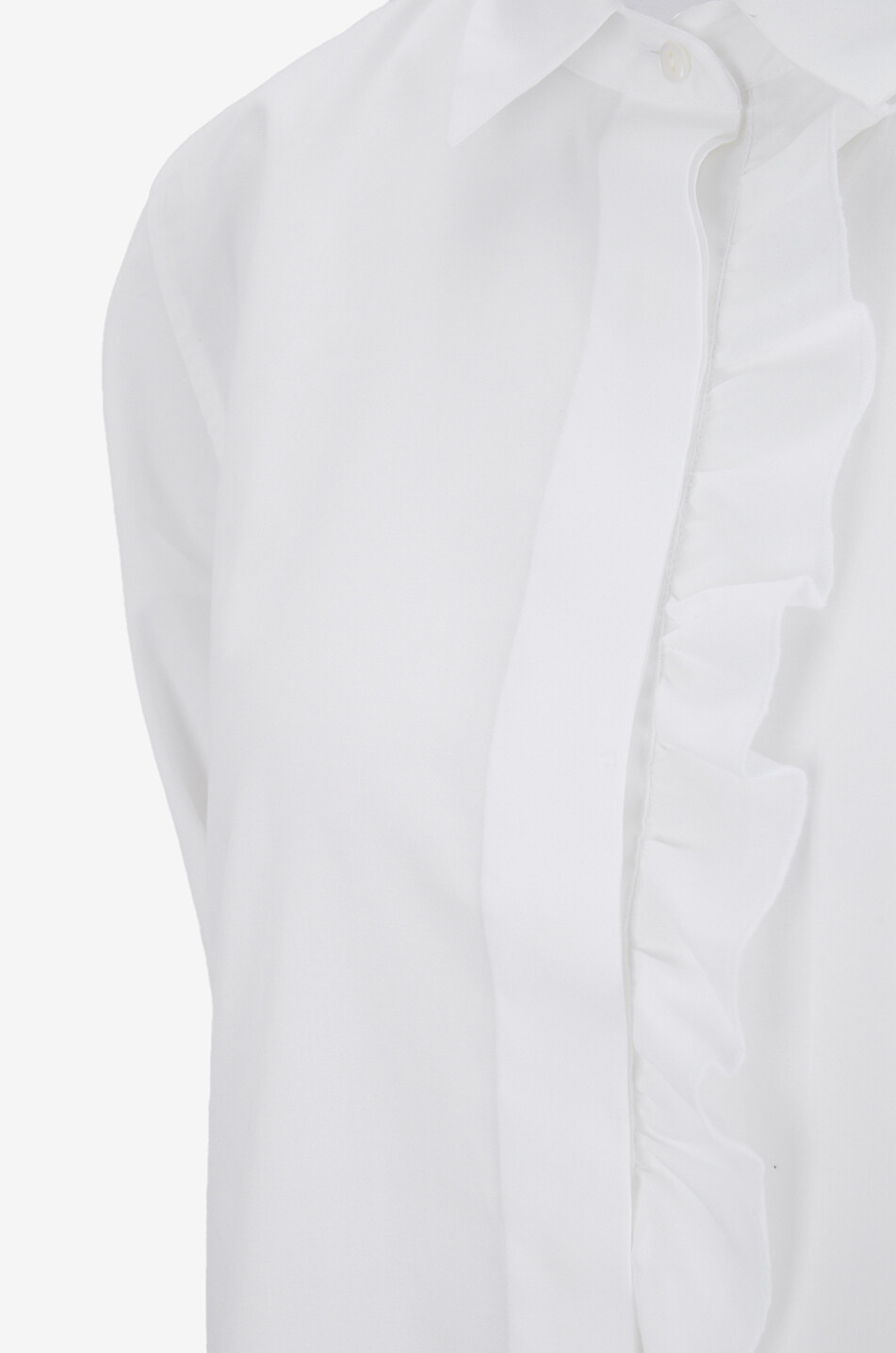 ARTIGIANO Popeline-Bluse mit Rüschen Damen WEISS 3