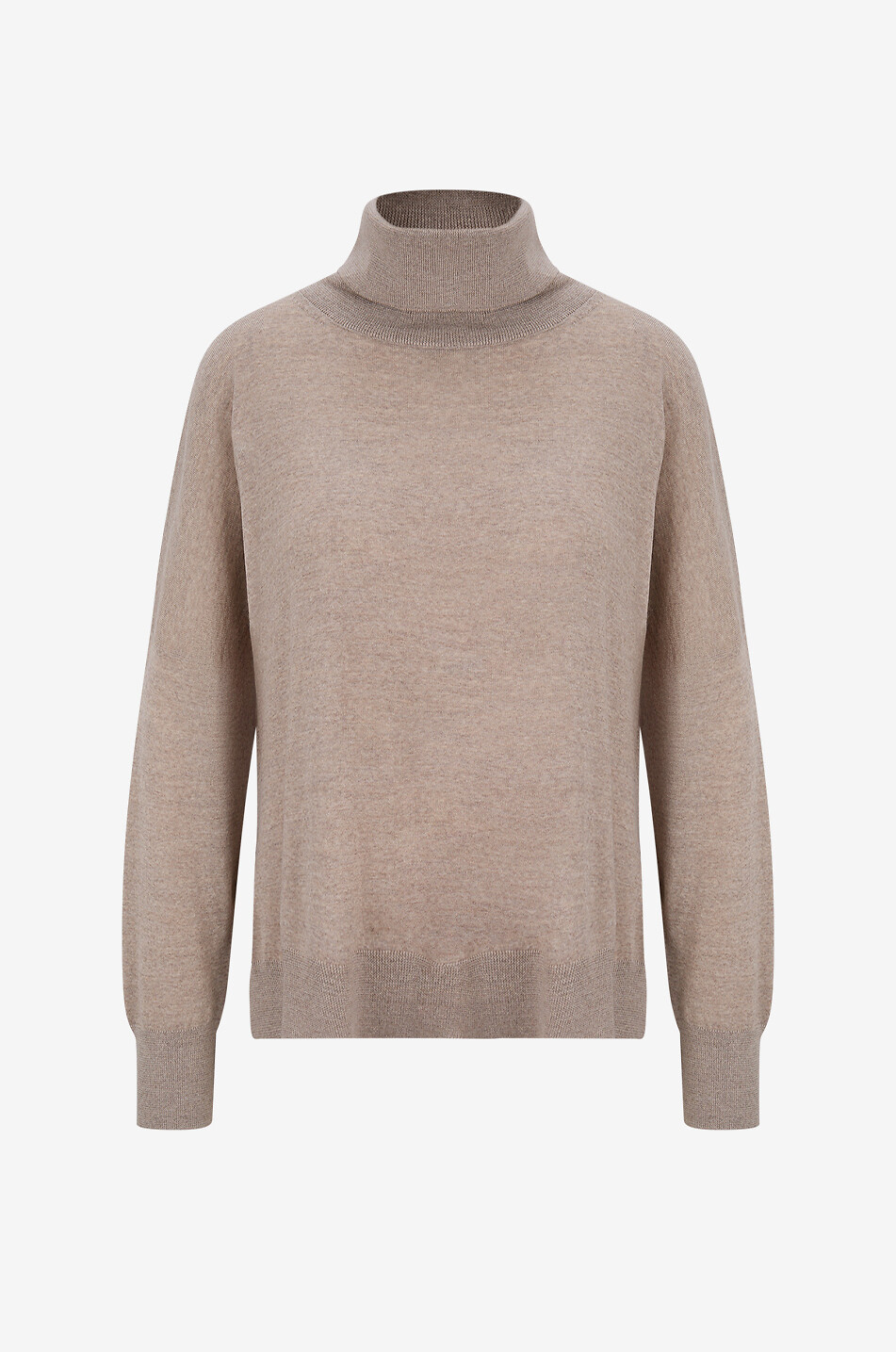 BONGENIE Rollkragenpullover aus Jersey Tasmania 16GG Damen BEIGE 1