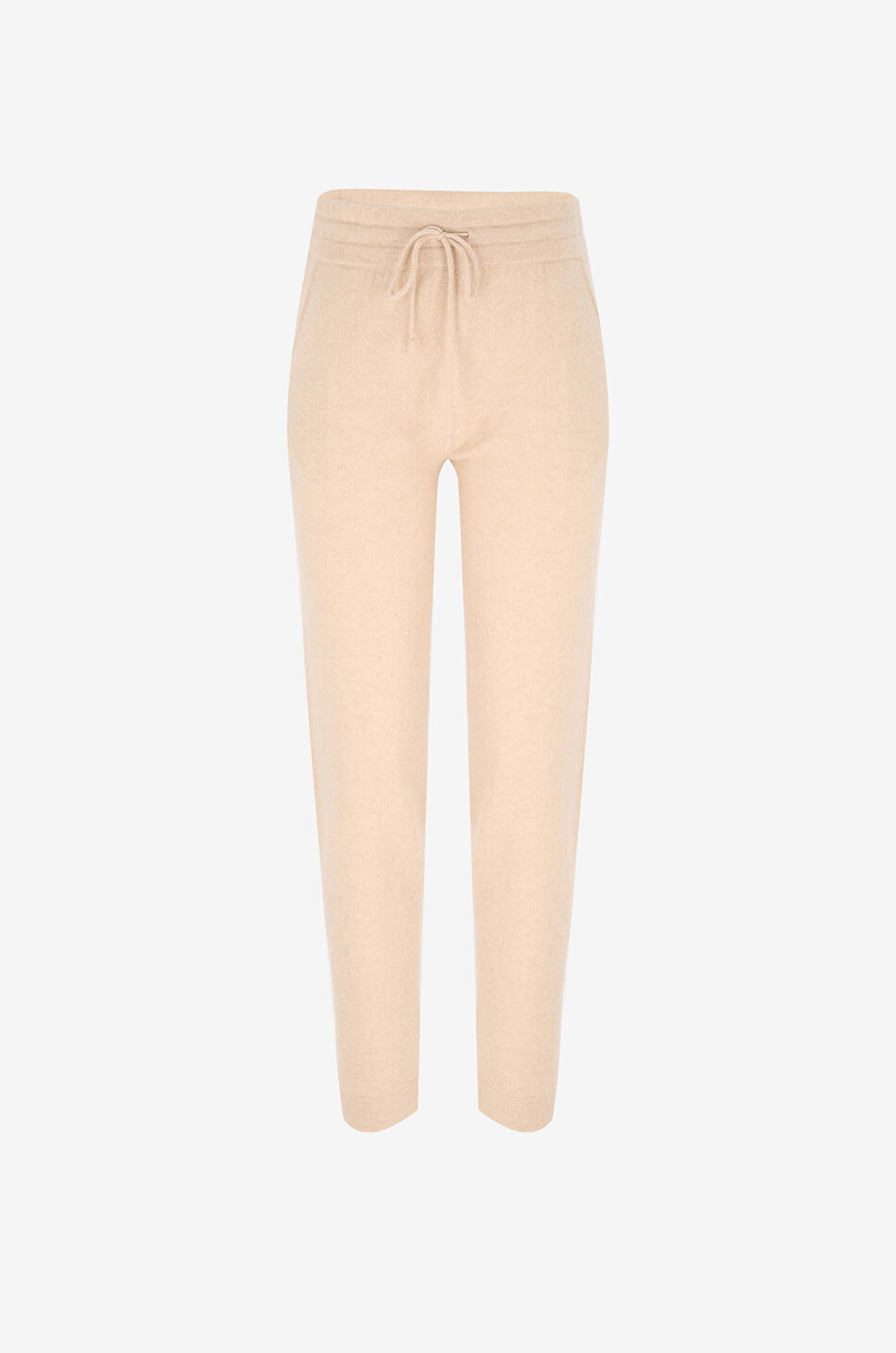 KUJTEN Pantalon de jogging en jersey à taille coulissée Femme Beige clair 1