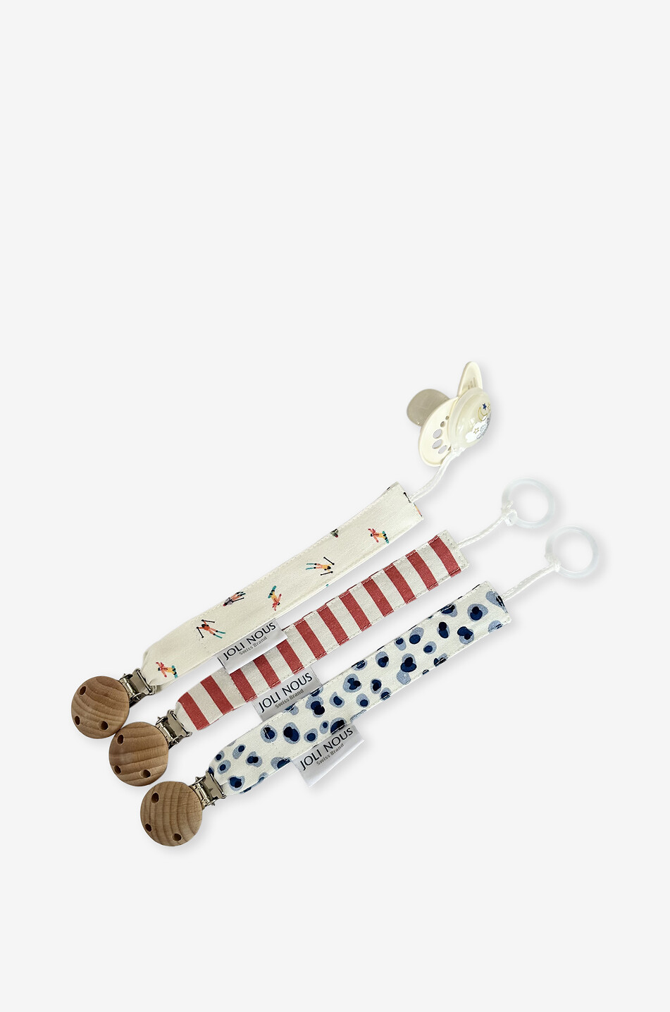 JOLI NOUS Fantasie-Schnullerhalter für Babys Baby WEISS 5