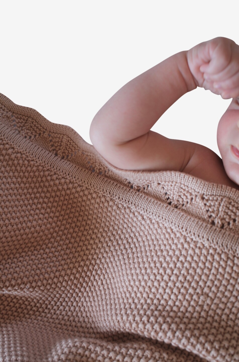 JOLI NOUS Couverture bébé rectangulaire en maille brodée Bébé ROSE FONCÉ 2
