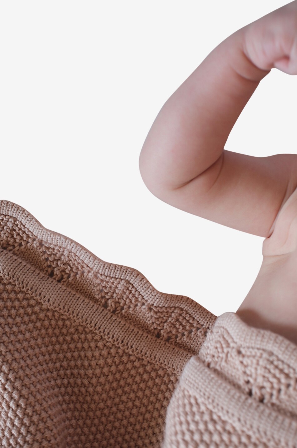 JOLI NOUS Couverture bébé rectangulaire en maille brodée Bébé ROSE FONCÉ 4