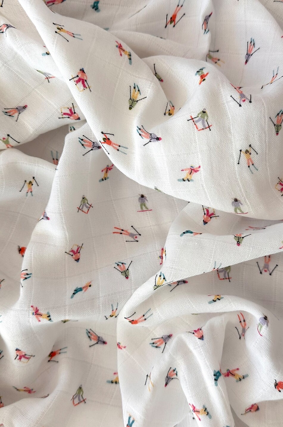 JOLI NOUS Grosse Wickeltuch aus Musselin für Babys Baby WEISS 6