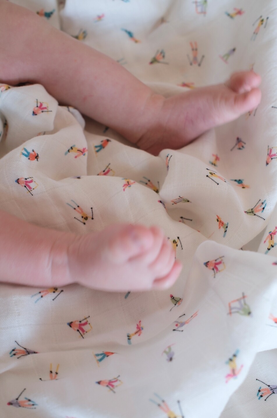 JOLI NOUS Grosse Wickeltuch aus Musselin für Babys Baby WEISS 7