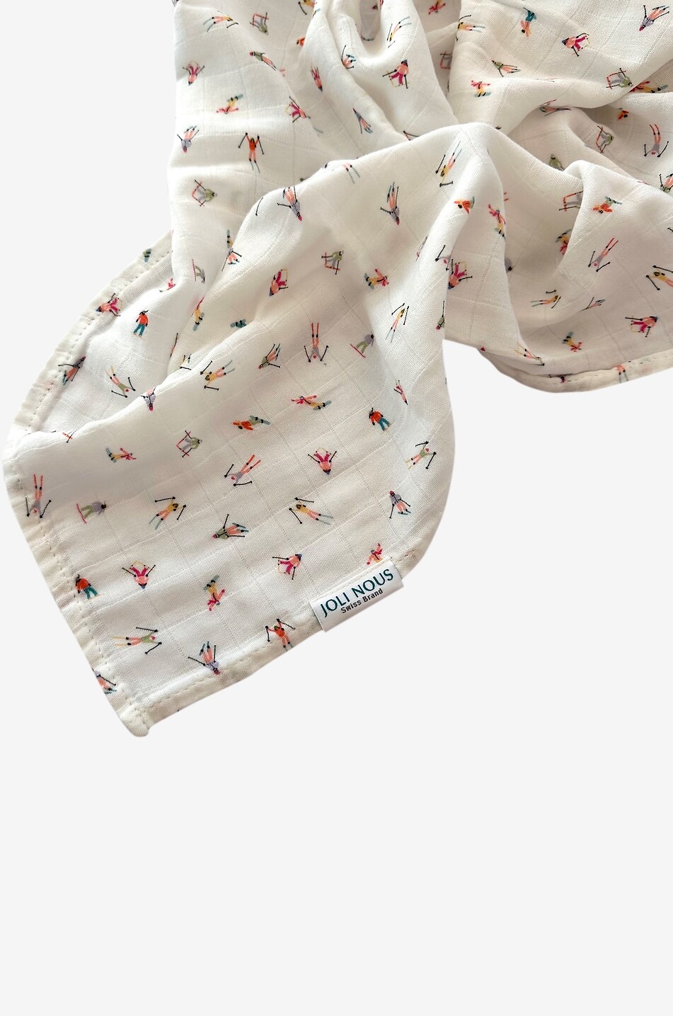 JOLI NOUS Grosse Wickeltuch aus Musselin für Babys Baby WEISS 3