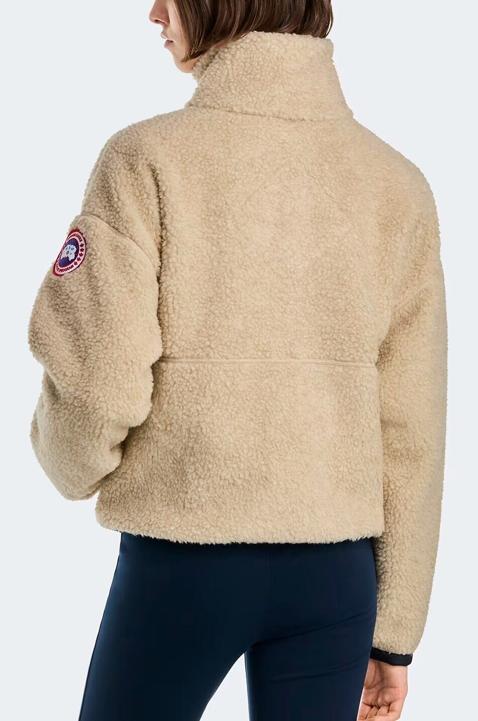 CANADA GOOSE Simcoe short fleece high-neck jacket Women BEIGE 7