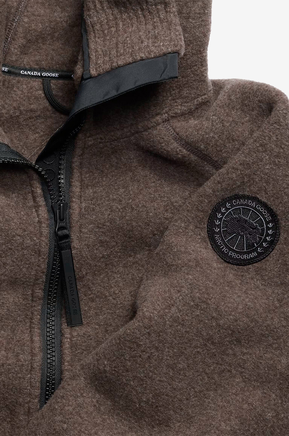 CANADA GOOSE Kurze Reißverschluss-Jacke aus Fleece mit Stehkragen Chiliwack Damen BRAUN 3