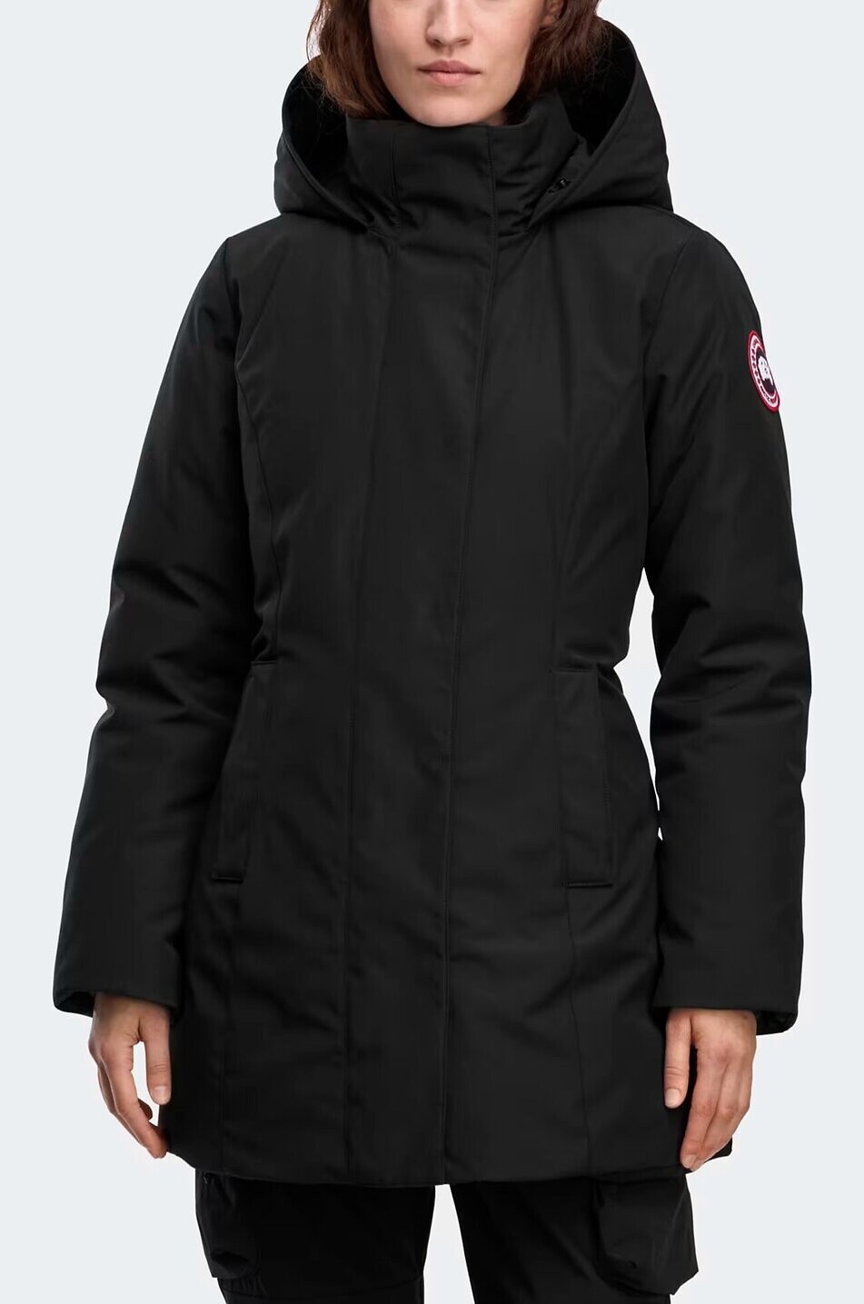 CANADA GOOSE Technische Mittellange Parka Leslie Damen SCHWARZ 5