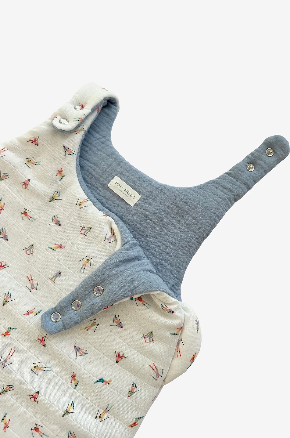 JOLI NOUS Baby reversible bamboo and cotton gauze sleeping bag Baby WHITE 2