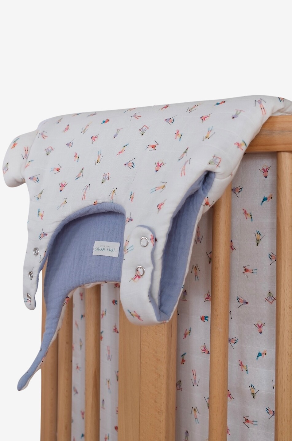 JOLI NOUS Baby reversible bamboo and cotton gauze sleeping bag Baby WHITE 4