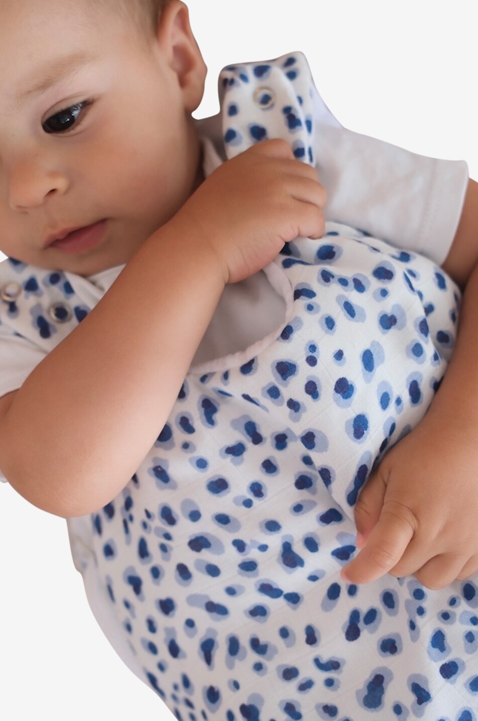JOLI NOUS Baby reversible bamboo and cotton gauze sleeping bag Baby BLUE 2