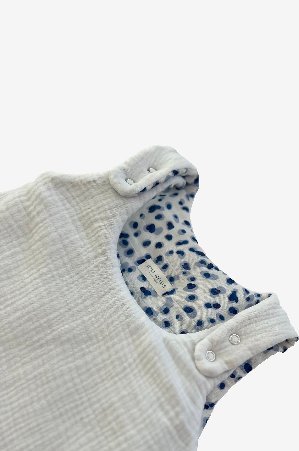 JOLI NOUS Baby reversible bamboo and cotton gauze sleeping bag Baby BLUE 3