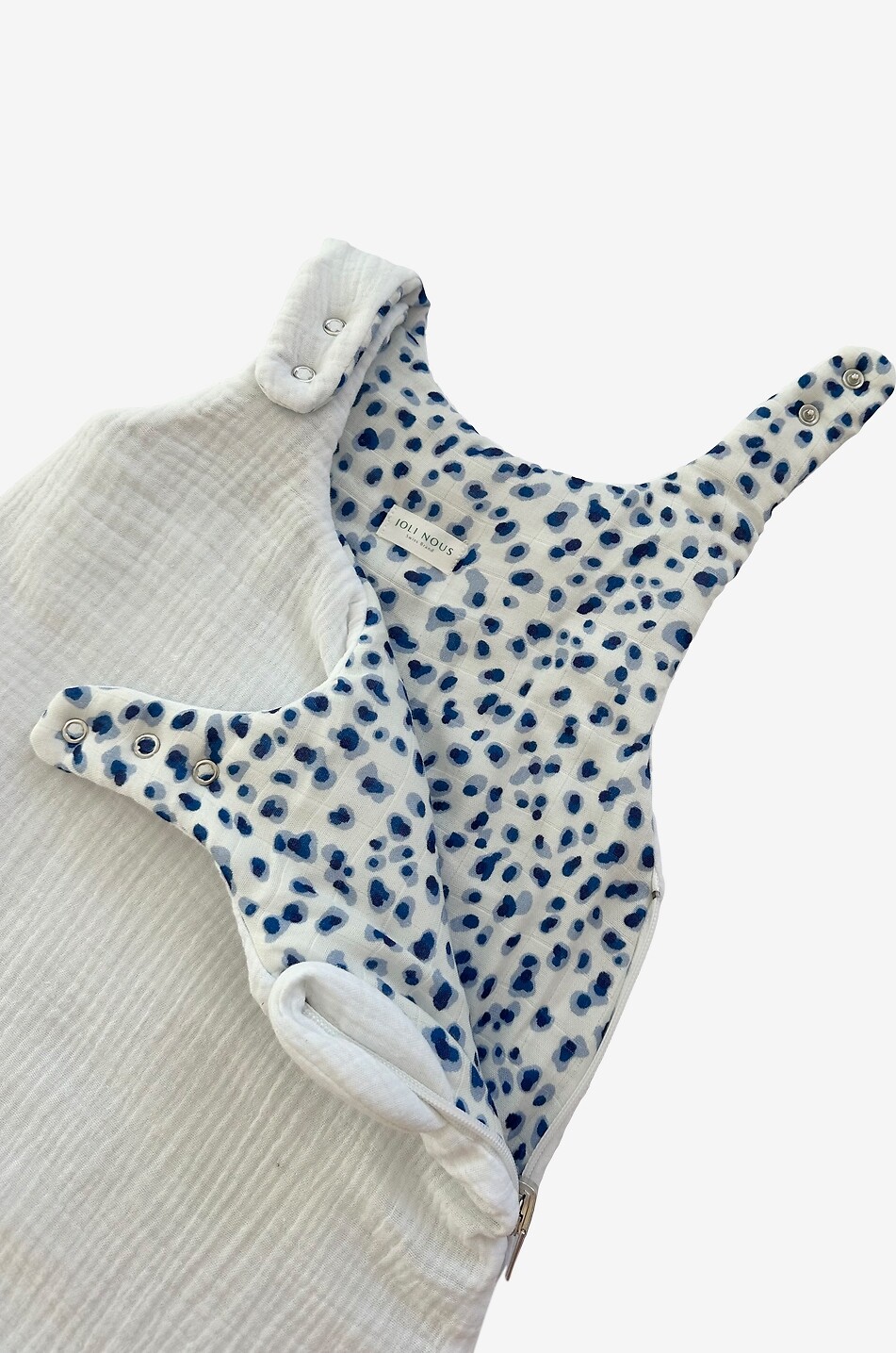 JOLI NOUS Baby reversible bamboo and cotton gauze sleeping bag Baby BLUE 5