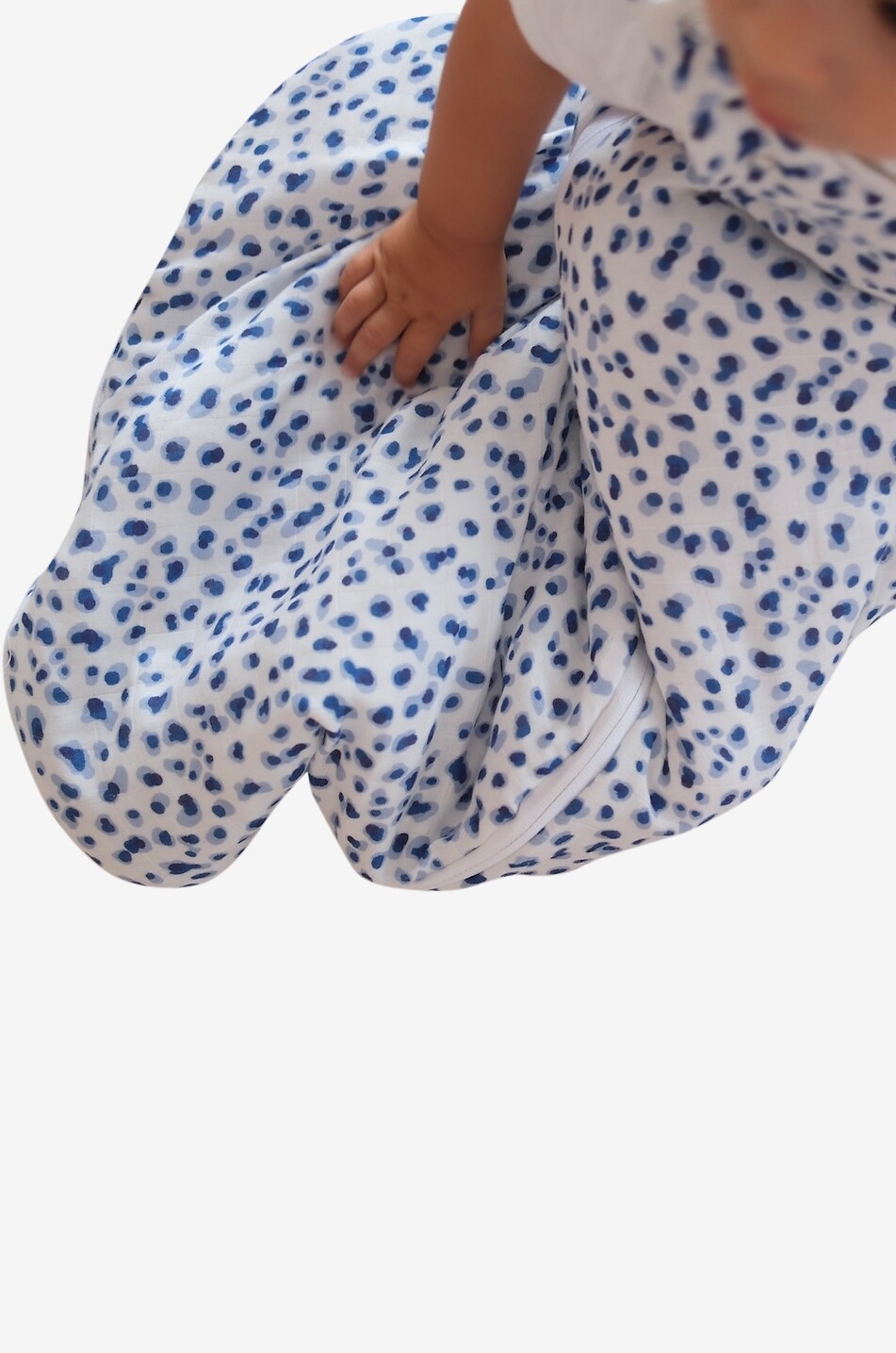 JOLI NOUS Baby reversible bamboo and cotton gauze sleeping bag Baby BLUE 7