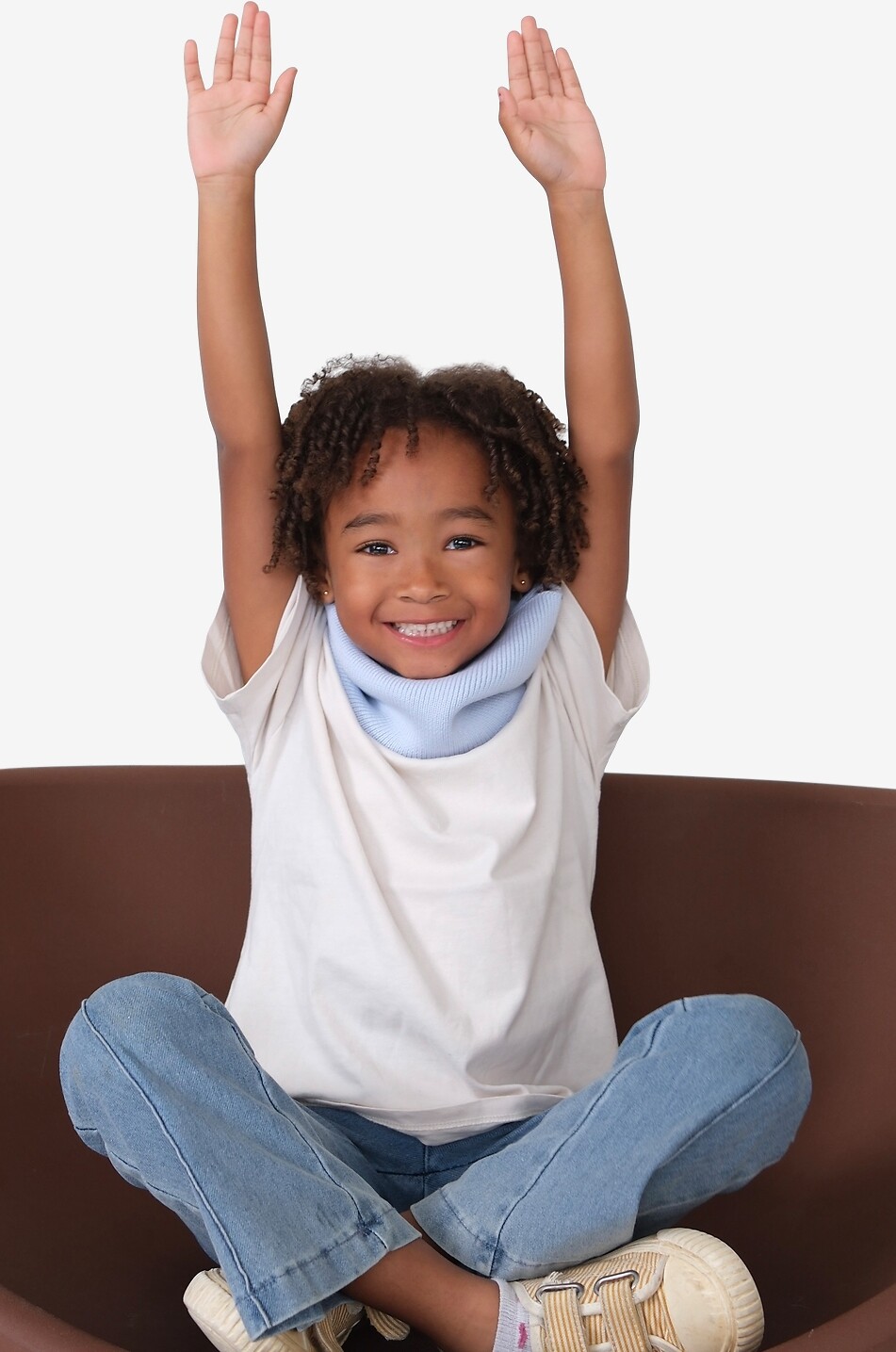 JOLI NOUS Girl's knit neck warmer Girl LIGHT BLUE 3