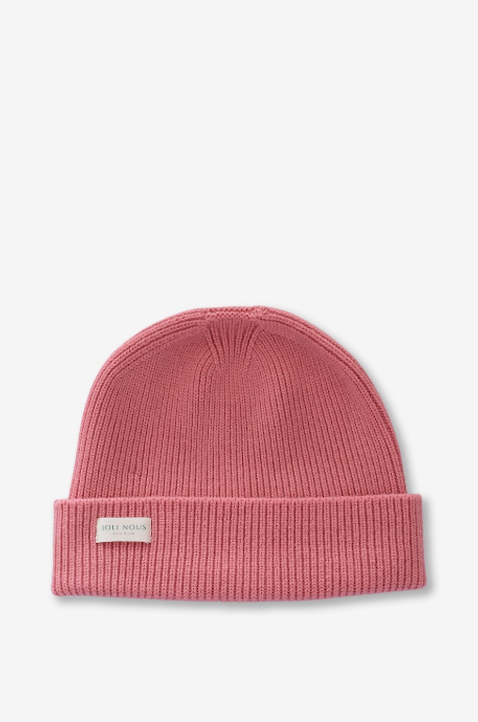 JOLI NOUS Bonnet fille en laine mérinos à logo brodé Fille ROSE FONCÉ 1