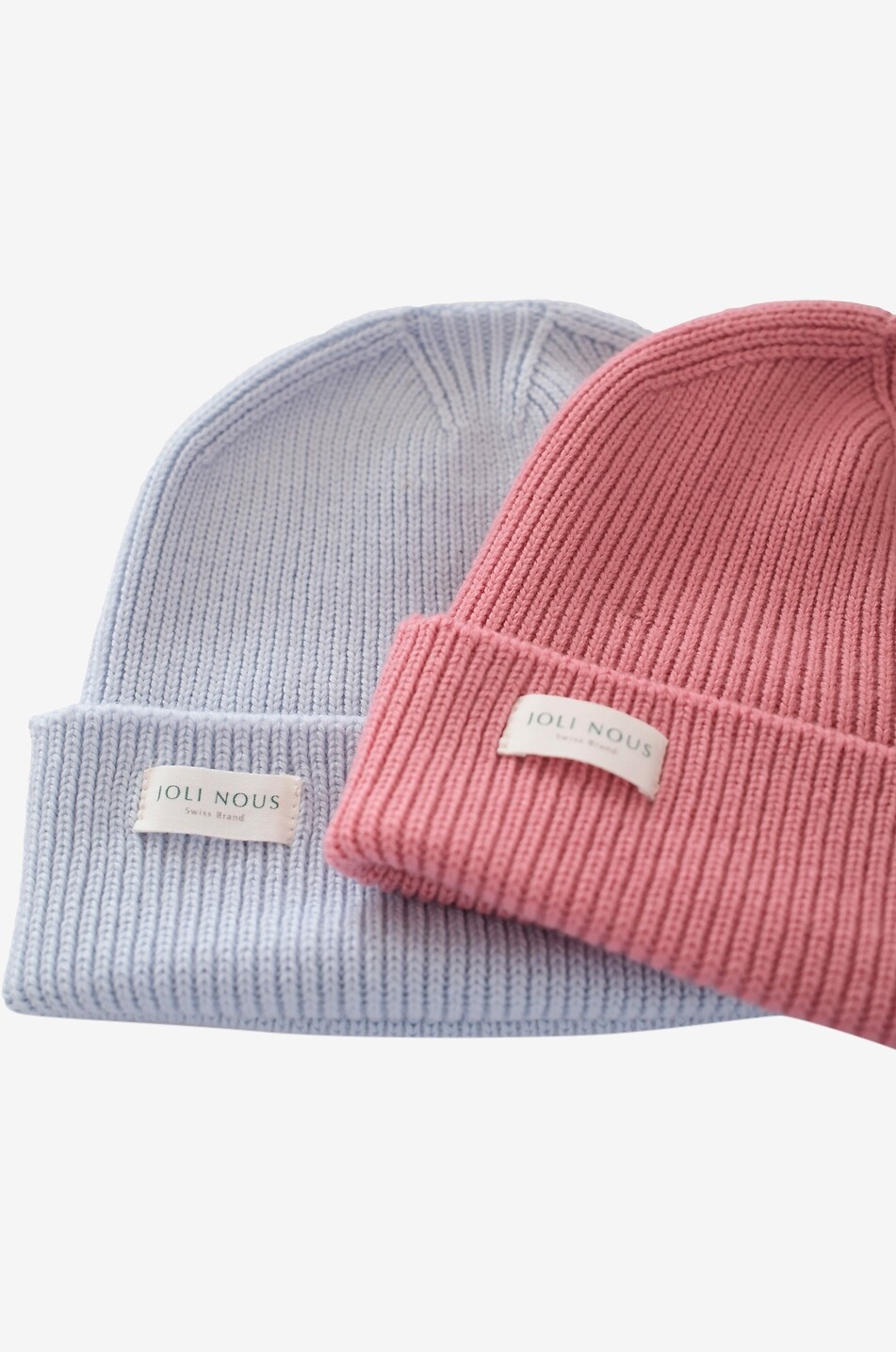 JOLI NOUS Bonnet fille en laine mérinos à logo brodé Fille ROSE FONCÉ 4