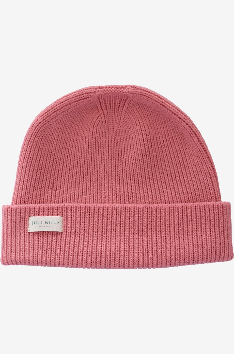 JOLI NOUS Bonnet fille en laine mérinos à logo brodé Fille ROSE FONCÉ 5