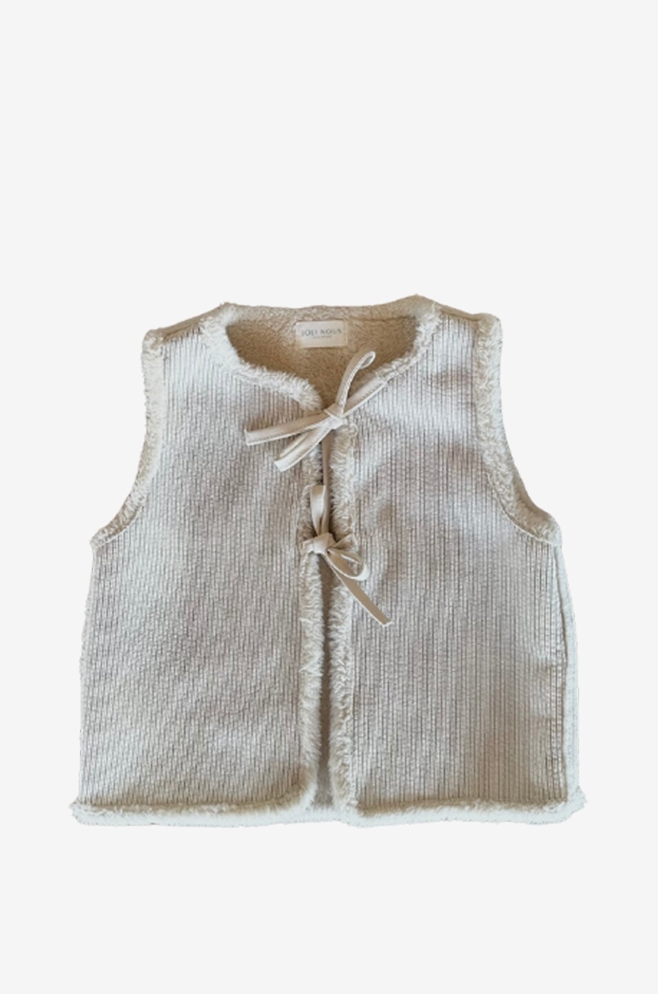 Reversibles Lammfell-Gilet für Baby