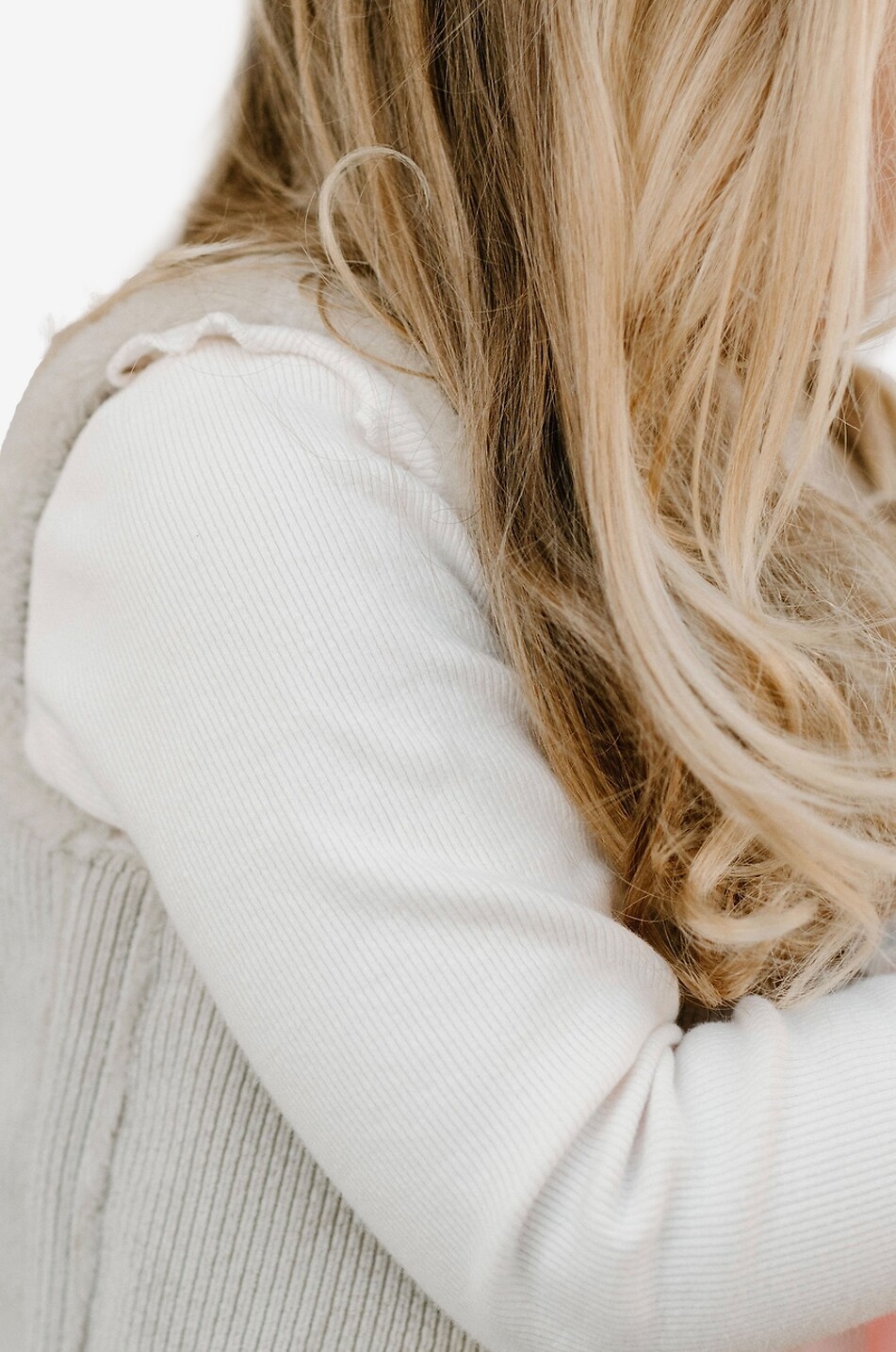 JOLI NOUS Reversibles Lammfell-Gilet für Baby Baby Hellbeige 6