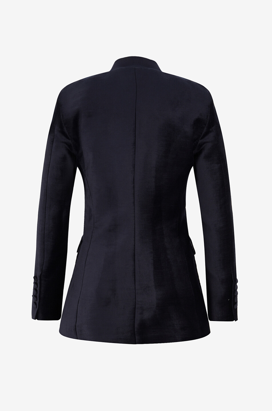 LIBEROWE Raja mandarin collar velvet lightweight jacket Women DARK BLUE 2