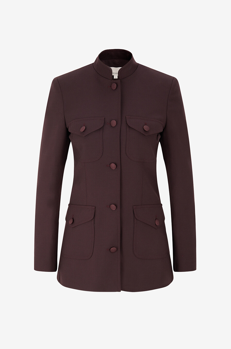 LIBEROWE Lightweight mandarin collar Raja jacket Women DARK RED 1