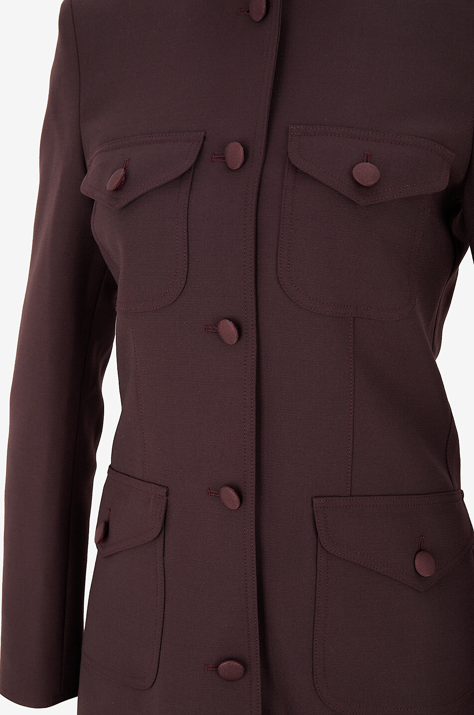 LIBEROWE Lightweight mandarin collar Raja jacket Women DARK RED 3