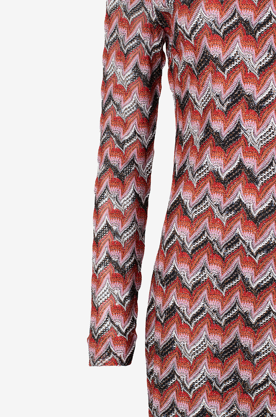 MISSONI Glittering raschel lace knit boat-neck midi dress Women RED 3