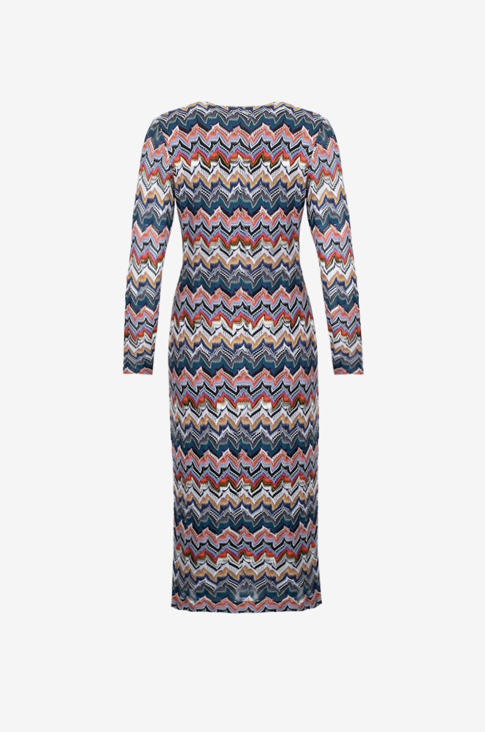 MISSONI Robe midi ajustée en maille ajourée raschel Femme MULTICOLORE 2