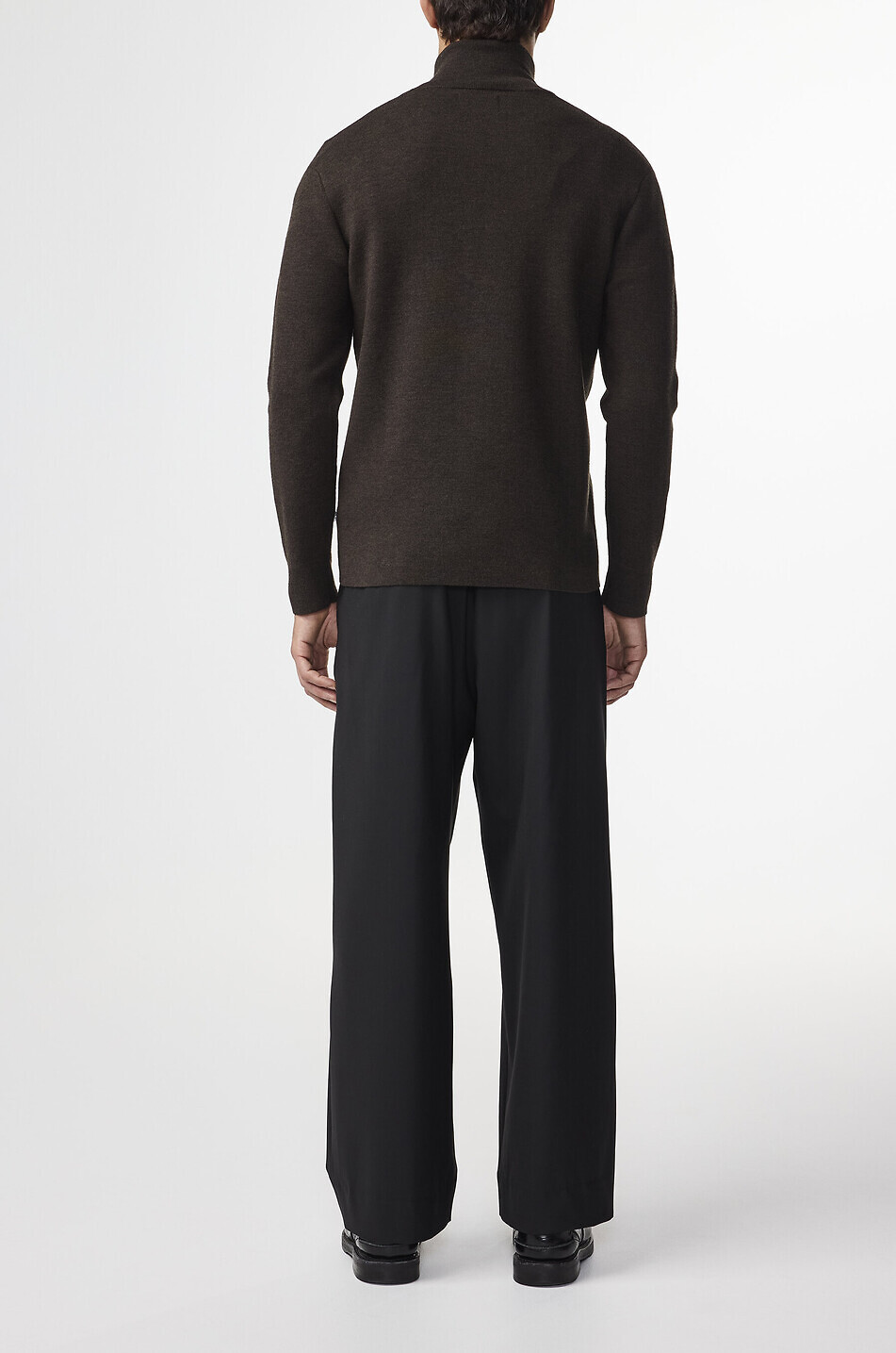 NN07 Pull à col montant en laine Harald Homme MARRON 3