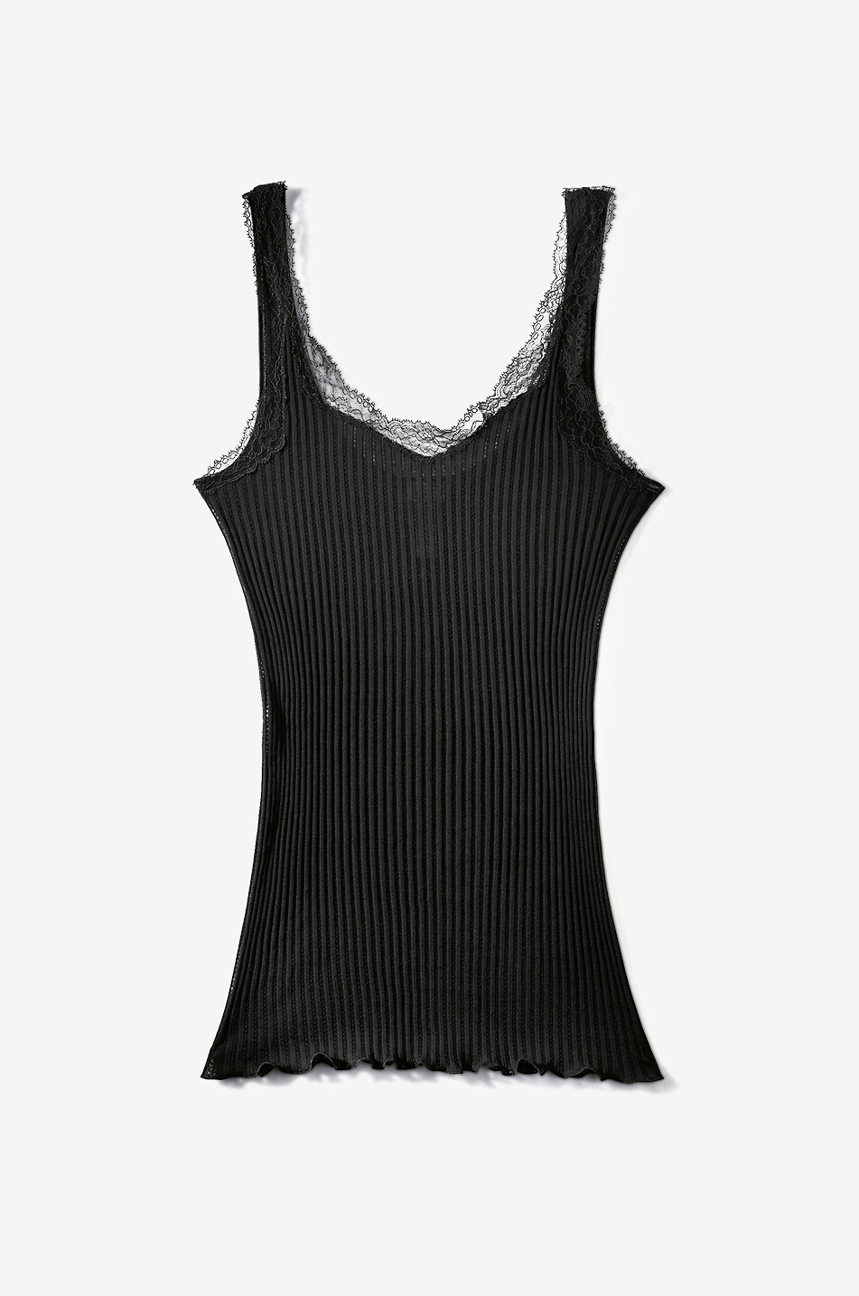 ZIMMERLI Débardeur en jersey et dentelle Maude Privé Femme NOIR 5