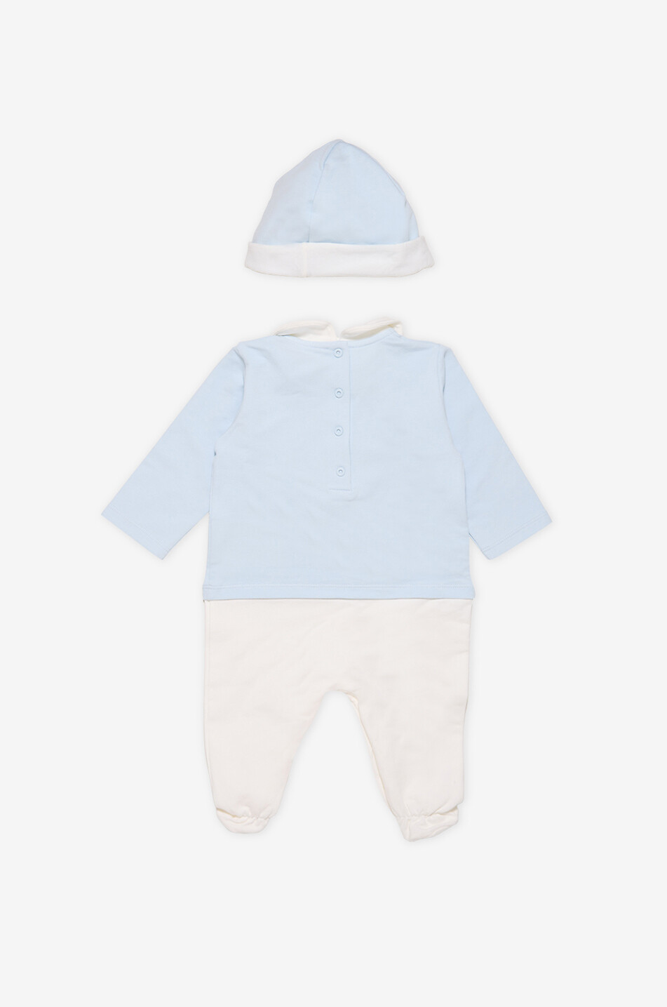 FENDI Coffret cadeau trois pièces en jersey bébé FENDI ROMA 1925 Bébé BLEU 2