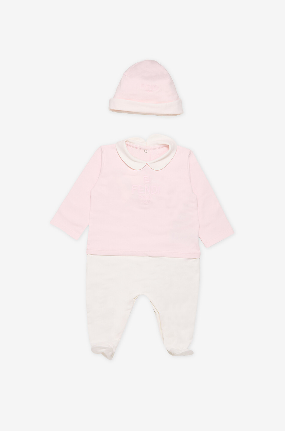 Dreiteiliges Geschenkset aus Jersey für Babys FENDI ROMA 1925