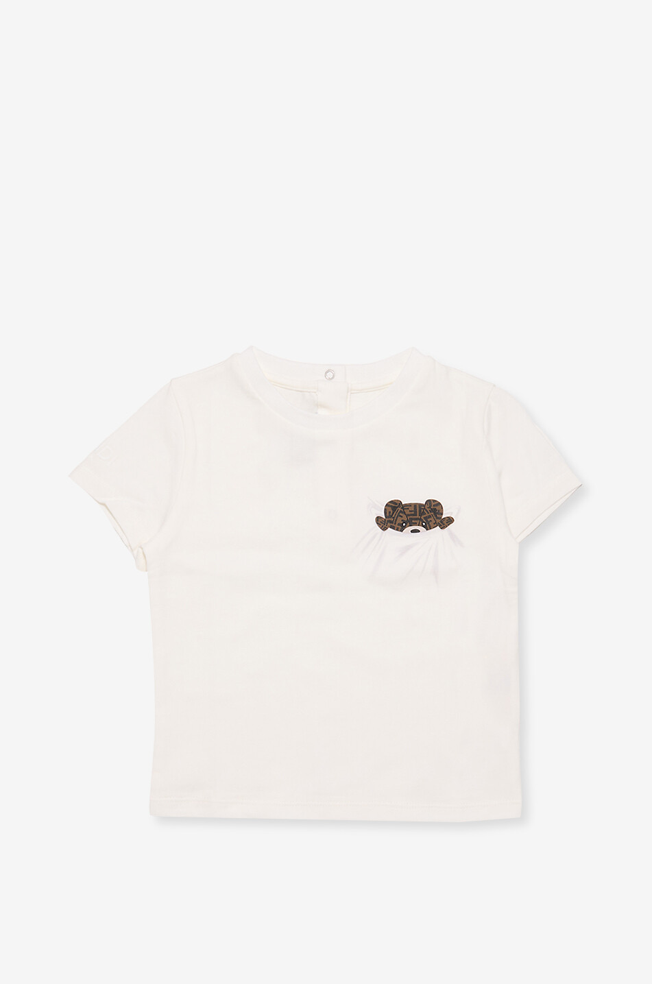 FENDI Baby-T-Shirt aus Jersey mit Print Fenid Bear Baby WEISS 1